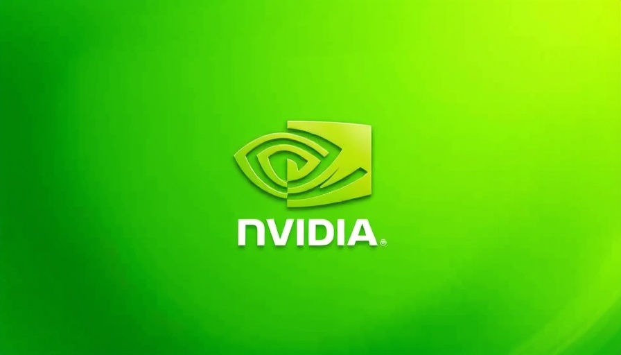 Nvidia logo on green gradient background, minimalistic design