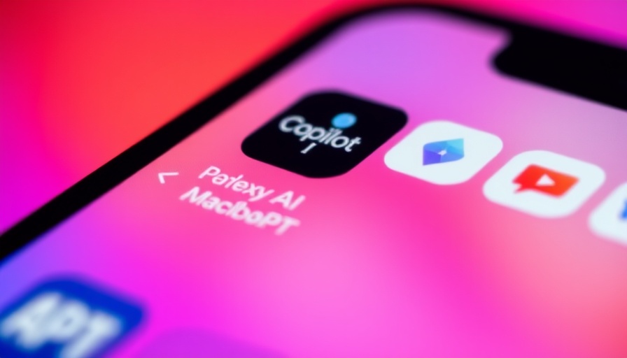 Smartphone screen showing Perplexity AI icon with Copilot and ChatGPT.