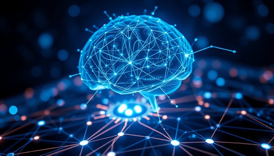 Futuristic digital brain with neural network showcasing Microsoft AI integration.