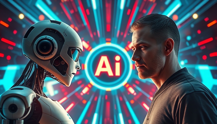 Human-like AI responses illustrated with a robot and human comparison.