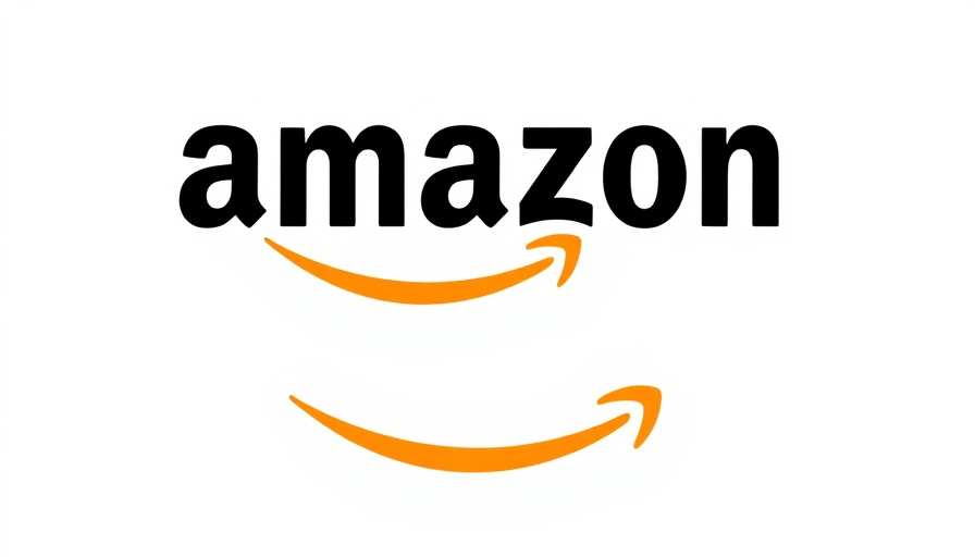 Amazon logo, bold text with orange arrow smile, Claude AI