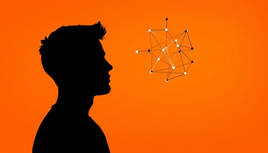 Abstract AI concept art with silhouette and network symbol, claude ai