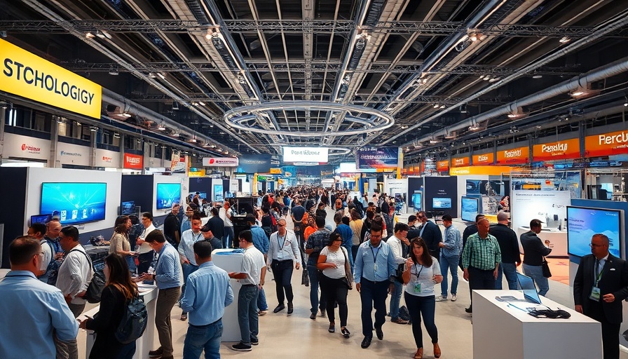 Vibrant tech exhibition showcasing Microsoft AI in UAE.