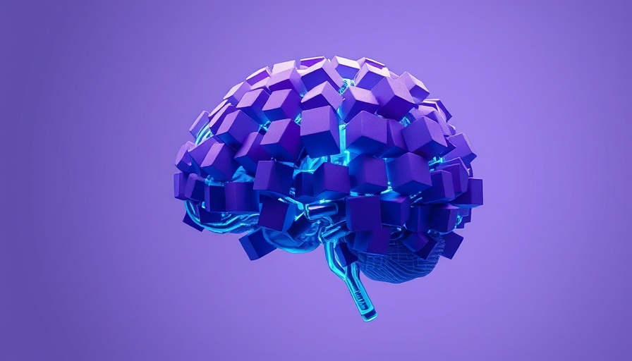 Agentic AI concept with digital brain and circuit lines.
