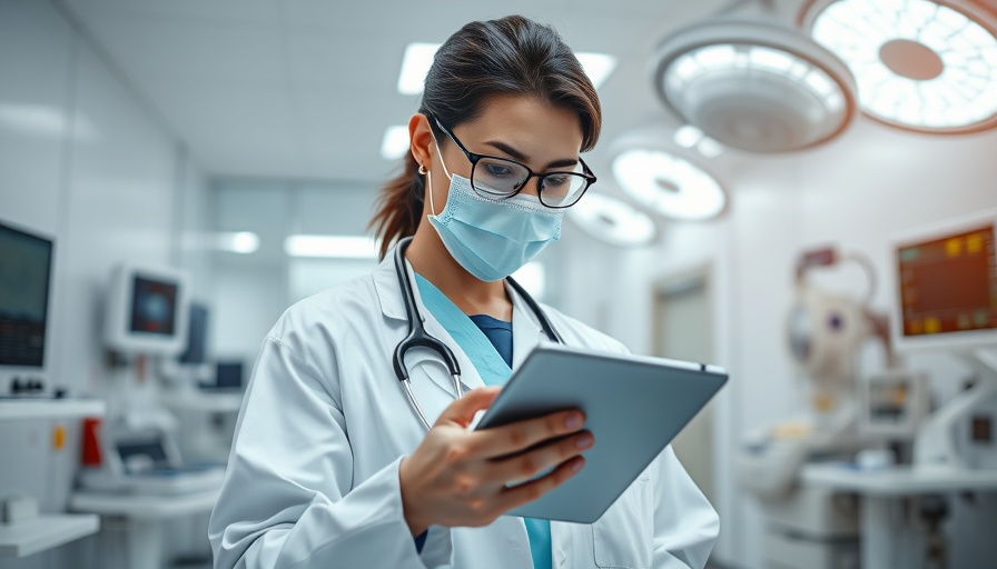 Medical professional with AI hologram symbolizing AI agents in healthcare.
