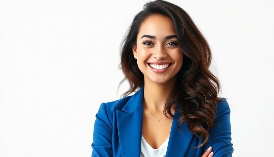 Confident young woman smiling, representing artificial intelligence news.