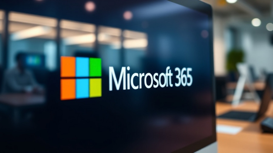 Close-up of Microsoft 365 logo on a computer screen.