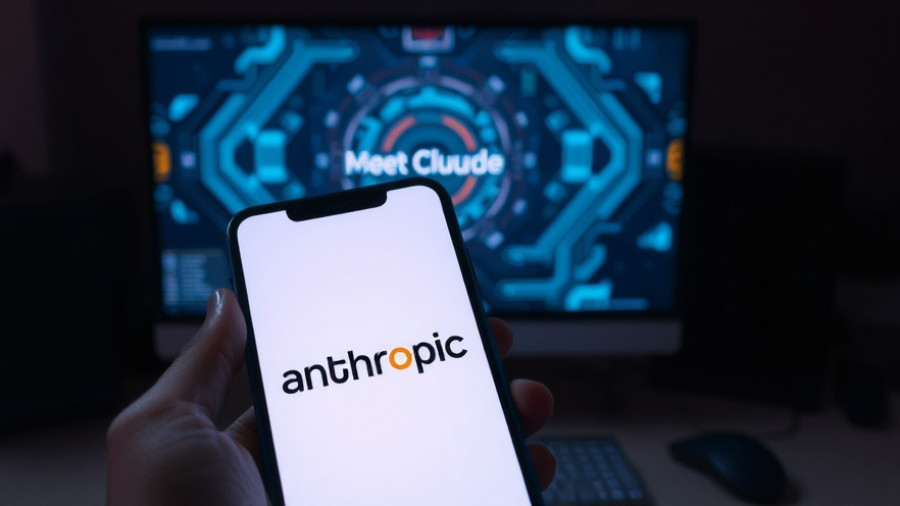 Anthropic Haiku model performance: smartphone with logo over AI-themed screen.