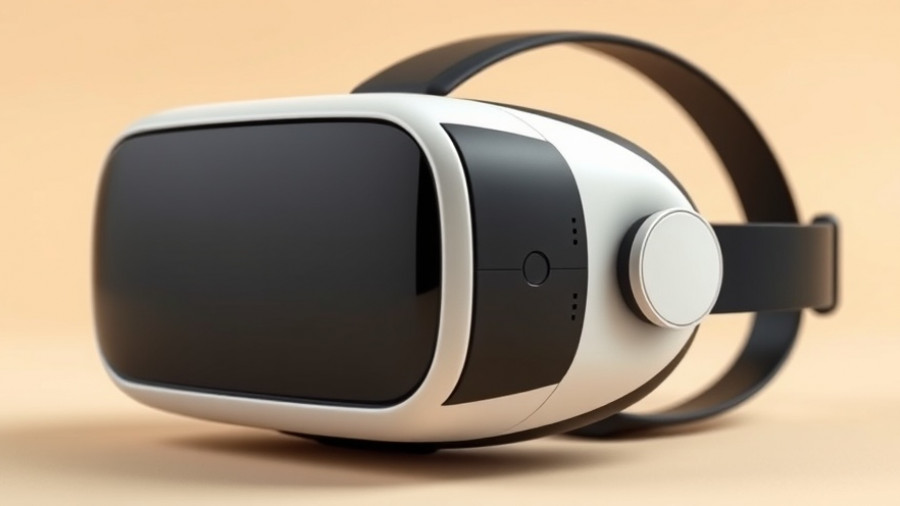 Modern VR headset showcasing sleek minimalistic design, trending AI news.