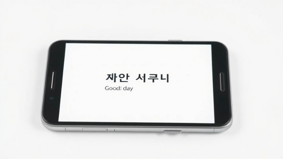 Smartphone displaying Korean translation app screen.
