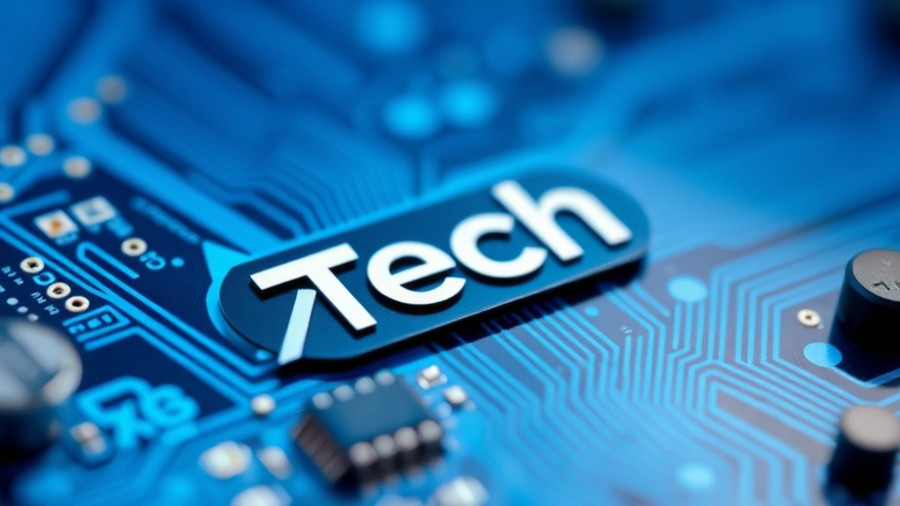 Close-up view of tech logo on device with blue circuit background, Blackwell chip wafer made in US.