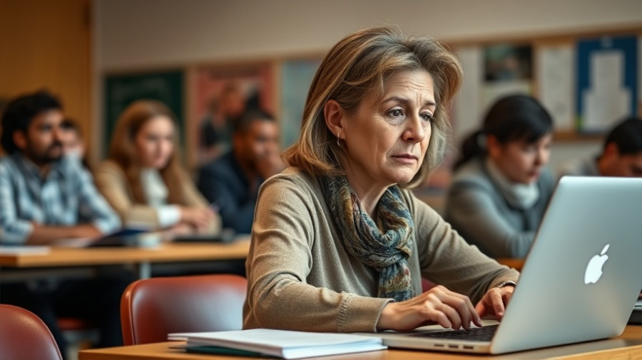 Focused classroom scene during AI teacher training session.