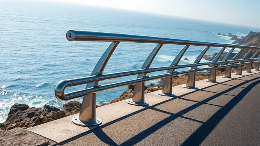 Curved guardrail on coastal road with ocean view, AI news