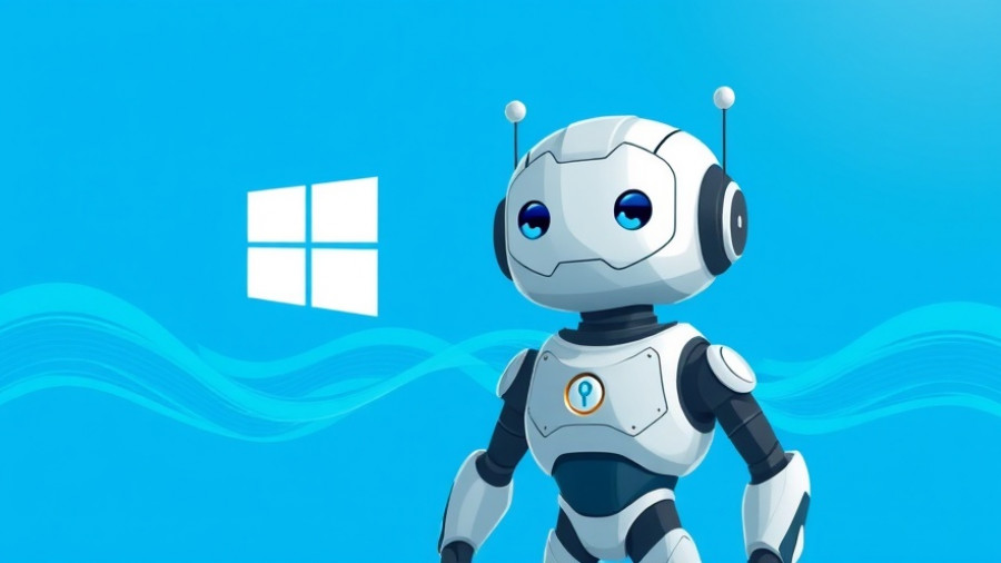 Windows 11 AI agents trust issue depicted with robot and security symbols.