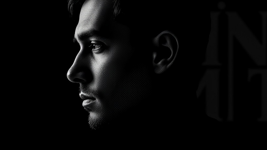 Monochrome profile with 'Grok' and abstract AI elements