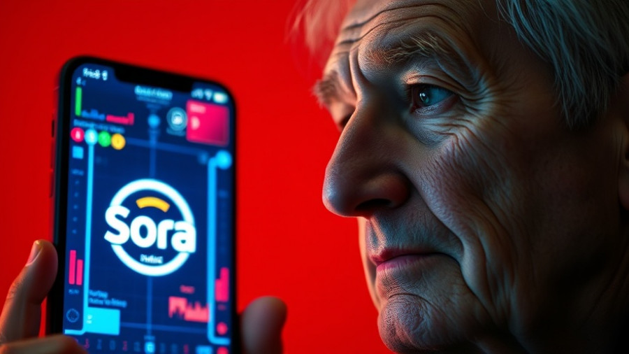 OpenAI Sora 2 interface with thoughtful older man.