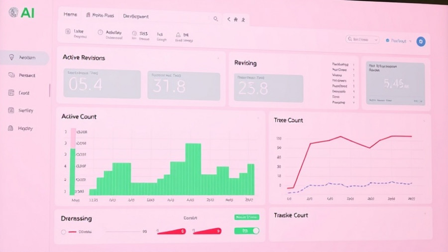 AI development dashboard showing active revision and trace counts.