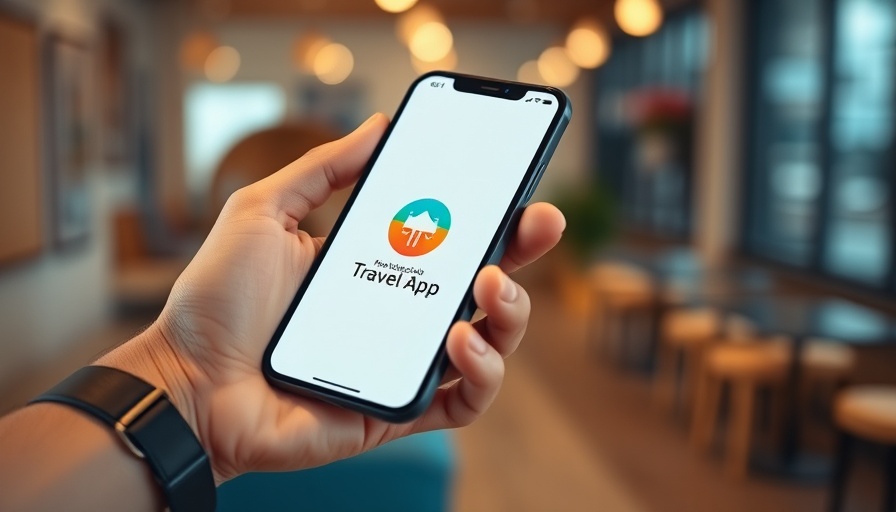 Smartphone with Booking.com app in hand, agentic AI concept.