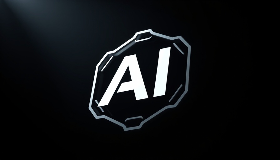 Futuristic AI logo under spotlight, deep reasoning AI concept.