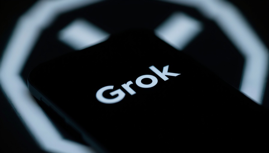 Grok 3 logo on smartphone with blurred background.