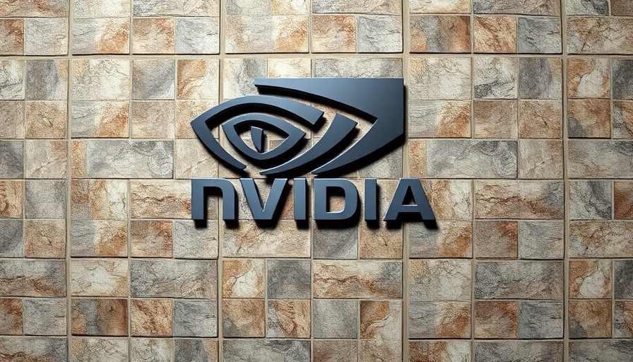 Nvidia logo on tile wall related to earnings and inflation.