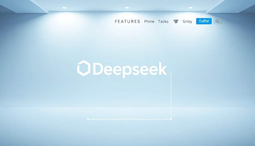 Deepseek tech theme webpage with logo and text