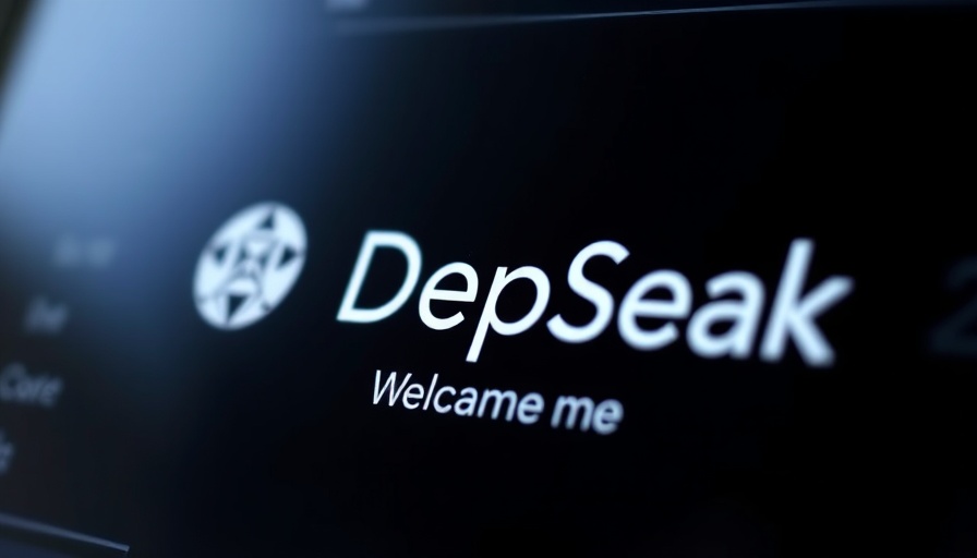DeepSeek AI interface with welcome message on screen.