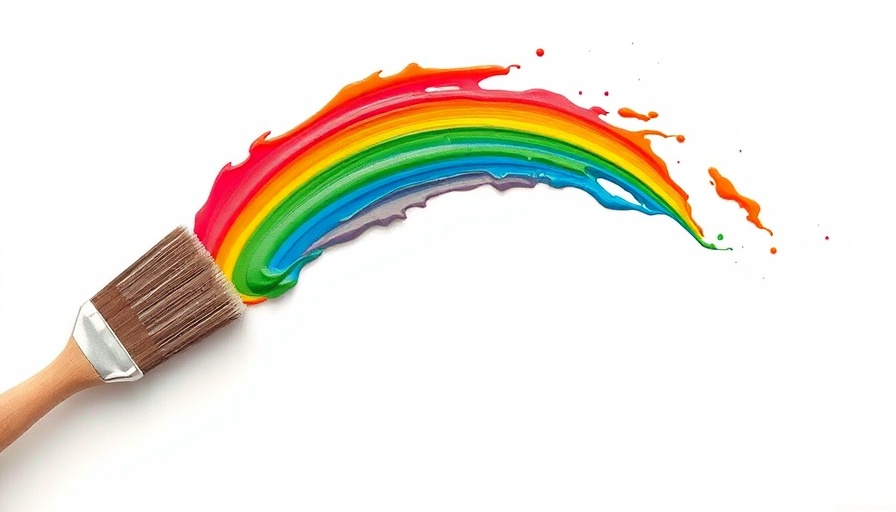 Vibrant paintbrush illustrating creativity in the AI age.