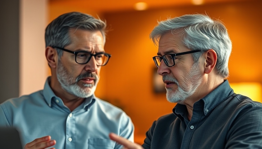 AI in the news: Two men discussing technology in a virtual podcast.