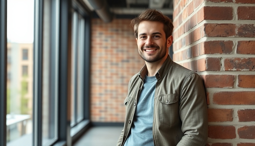 Confident man in office setting, Flexport AI tools theme