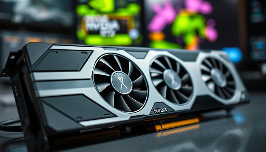 Nvidia RTX 5090 graphics cards in a split view showcasing design and technology.