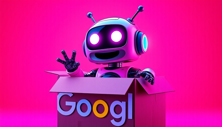 AI-generated answer results concept with colorful robot in a box.