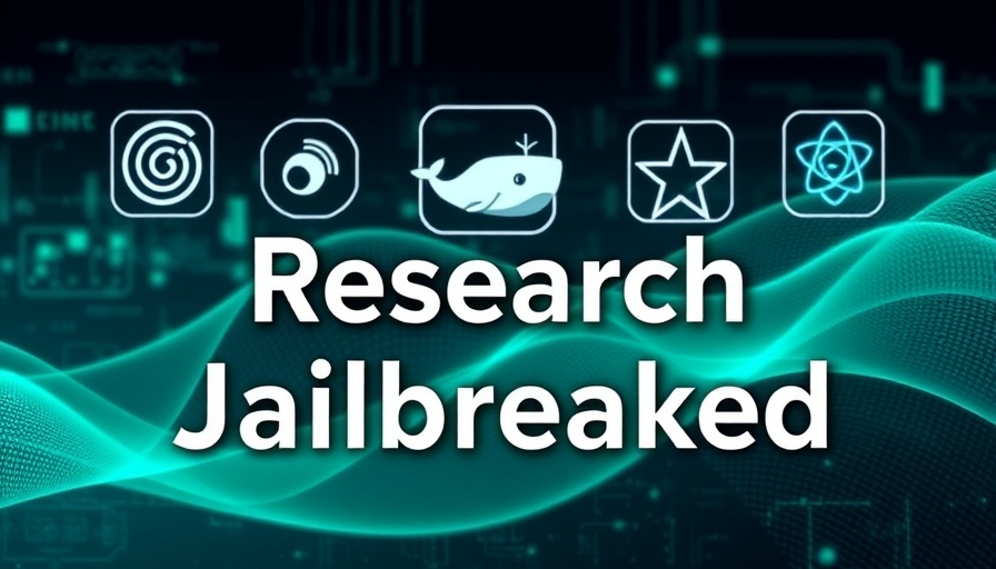 AI jailbreak methods visual with icons and digital background.