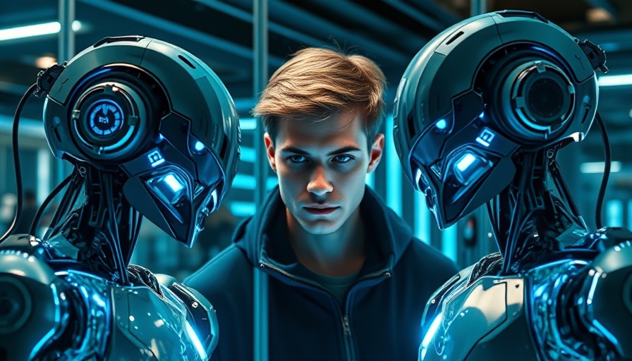 AI researcher and advanced robots in modern lab, trending AI news.