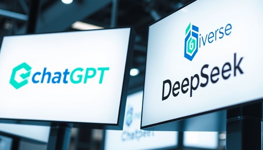 DeepSeek AI impact displayed with ChatGPT screen logos in focus