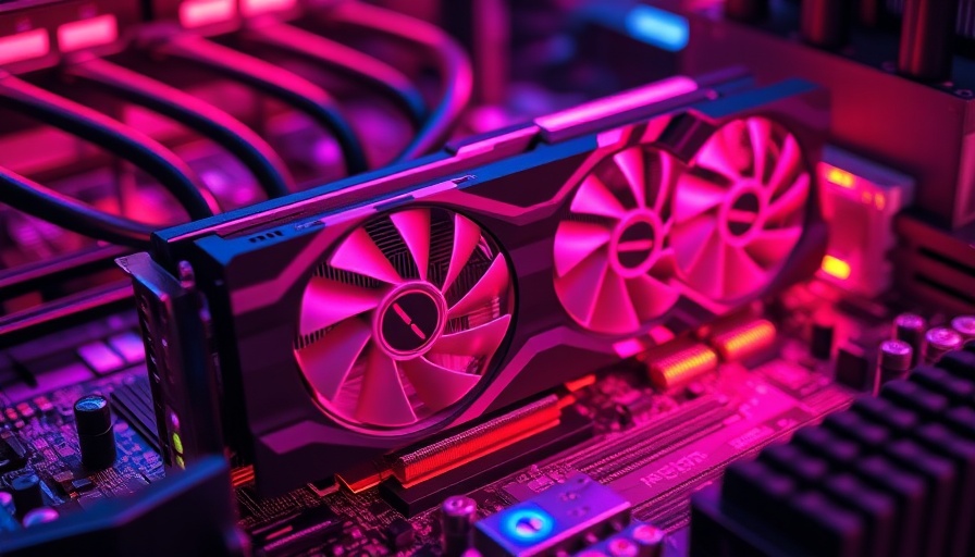 Modern graphics card on motherboard, highlighting NVIDIA AI Earnings Report.
