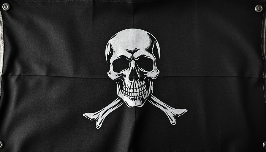 Vintage pirate flag symbolizing piracy and copyright themes.