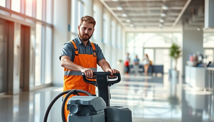 AI-powered cleaning technology in action in a modern space