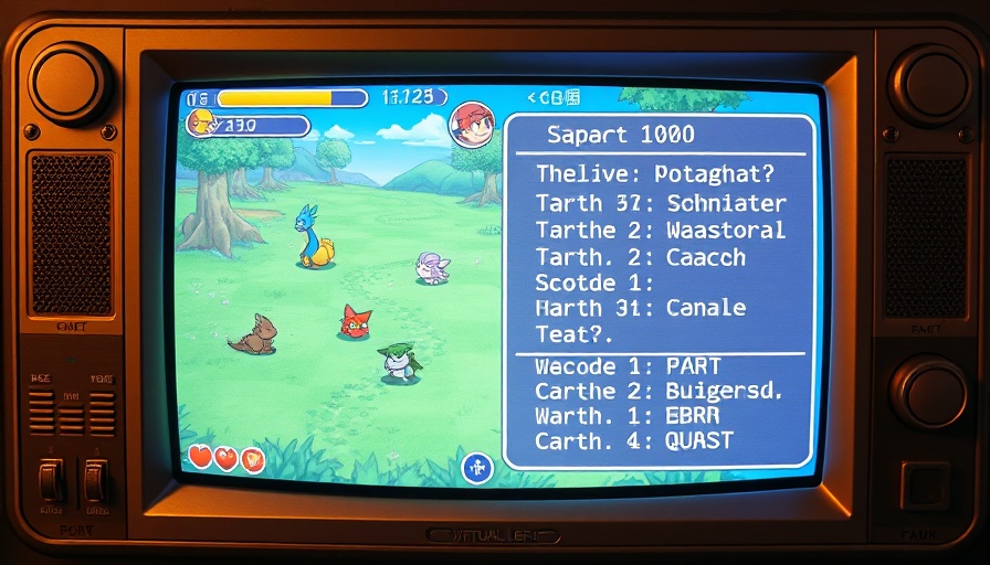 Claude AI playing Pokémon in split-screen interface