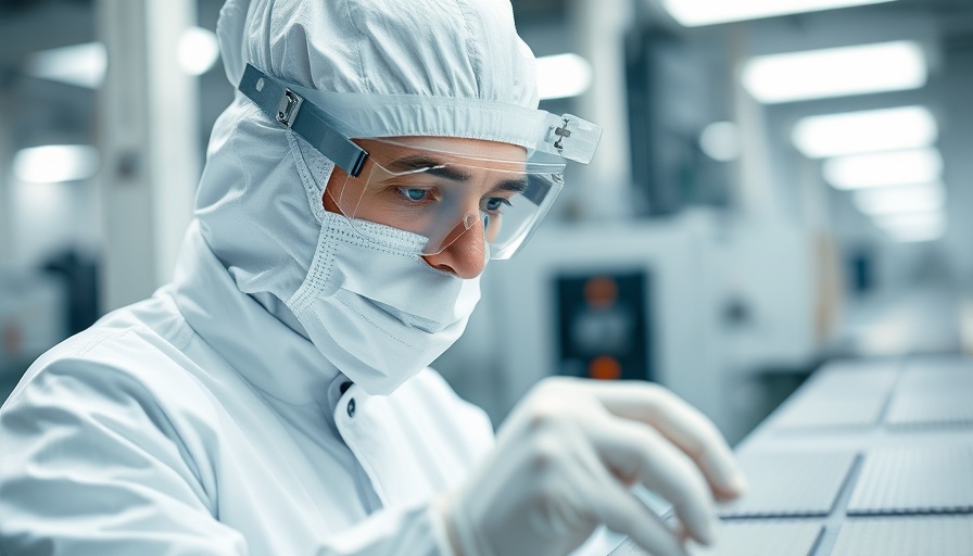 OpenAI TSMC Stock Growth: Scientist examining silicon wafers in cleanroom.