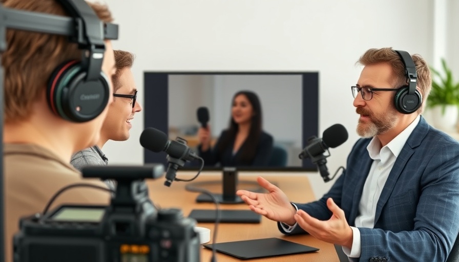 Two professionals discussing on podcast about Microsoft AI.