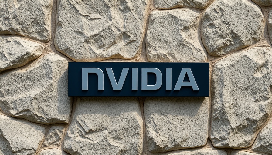 Nvidia logo symbolizing AI sales growth on textured wall.