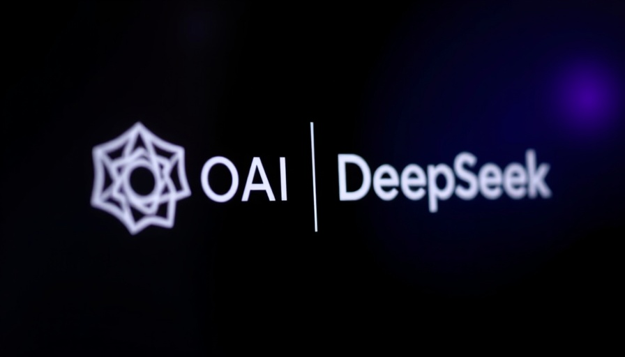 OpenAI and Deepseek logos showcasing advanced technology.
