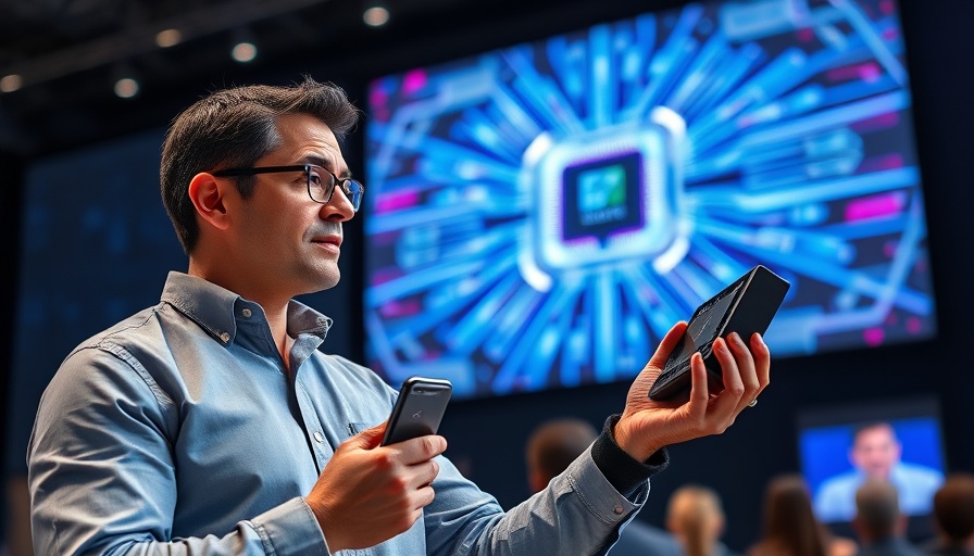 Nvidia's quarterly performance presentation with technology hardware.
