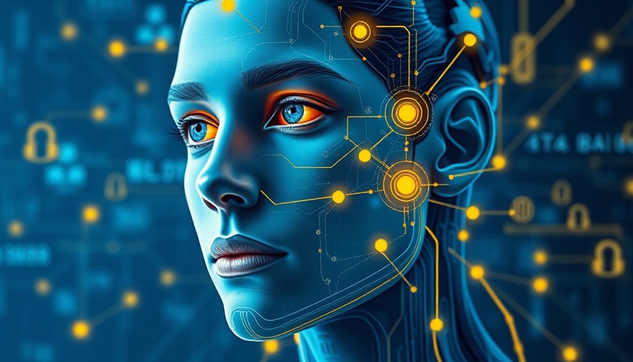 Abstract image of technology merging in A.I. exponential growth curve.