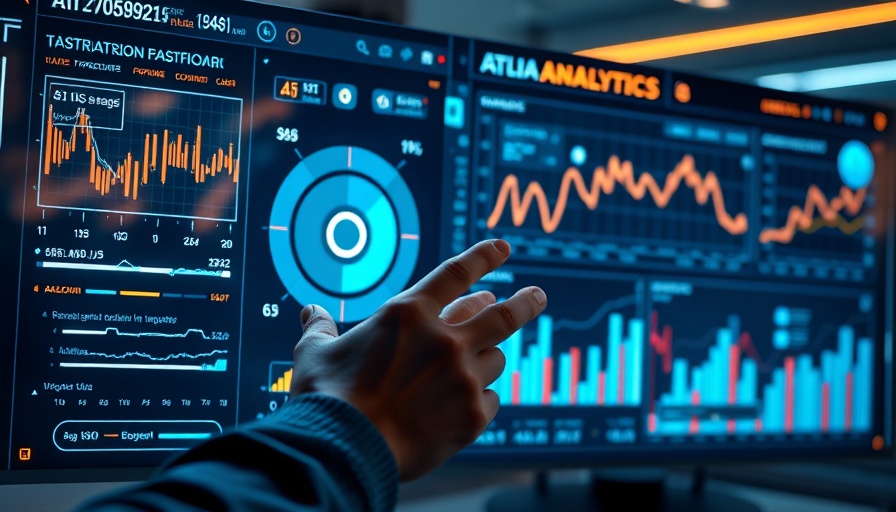 Agentic AI powering a futuristic digital dashboard with data visualizations.