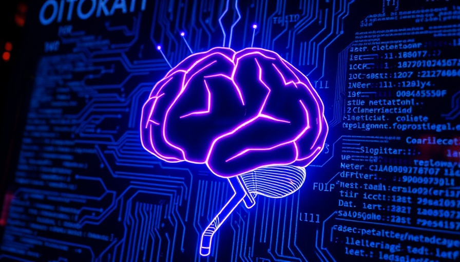 Digital brain with AI laws protection concept in coding background.