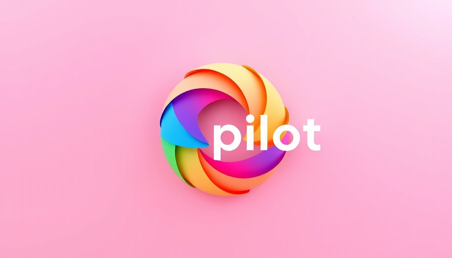 Colorful Copilot AI app logo on pink background, digital art.