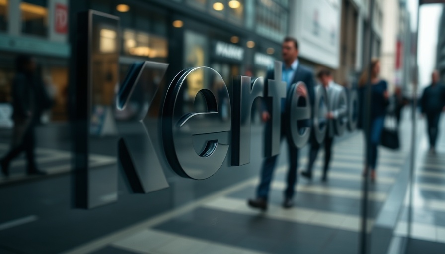 Text reflection and blurred figures related to AI news.