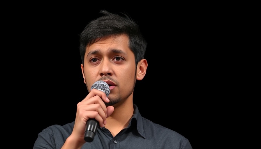 Meta AI app competition with ChatGPT subject discusses with microphone.